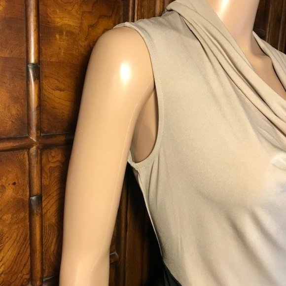Kasper Colorblock Drape Front Sleeveless Top - Picture 8 of 10